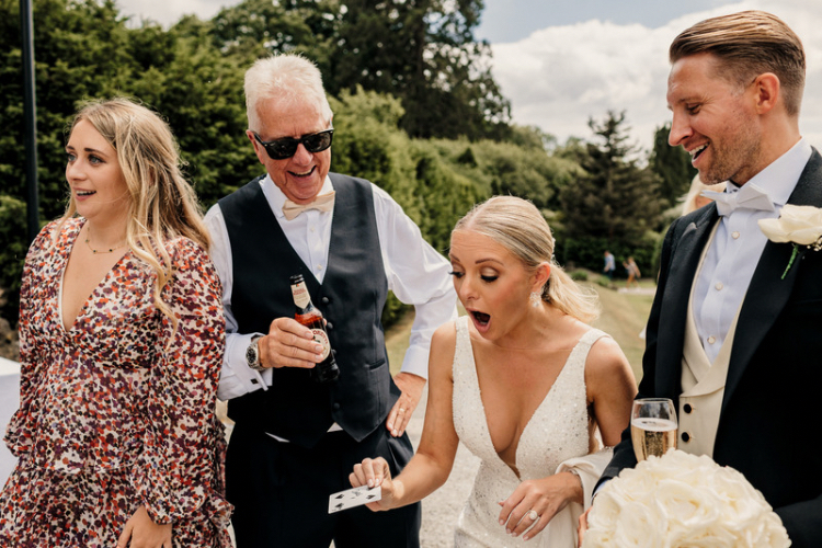 Tortworth Court wedding venue photo of a magician