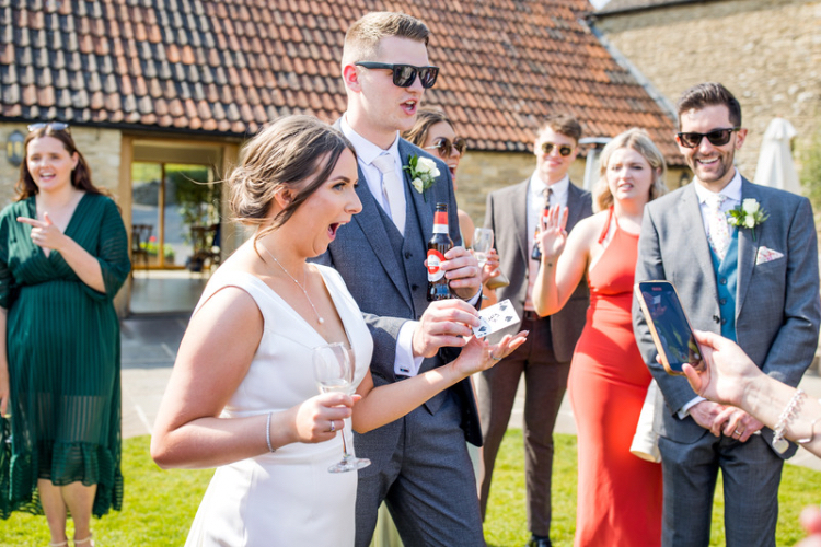 Kingscote Barn wedding venue photo of a magician