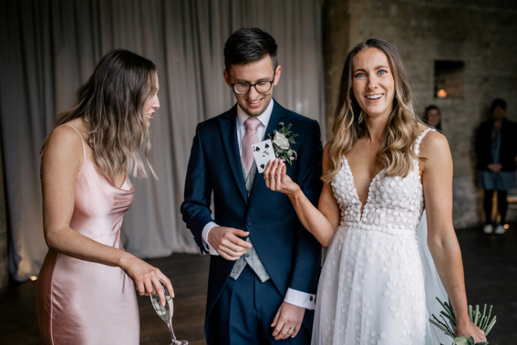 Lapstone Barn wedding venue photo of a magician