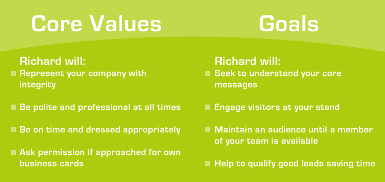 Trade show magician core values and goals to make your exhibition a success